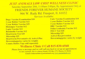 Just Animals Low Cost Wellness Clinic