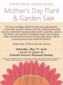FFHS Mothers Day Plant and Garden Sale Flyer