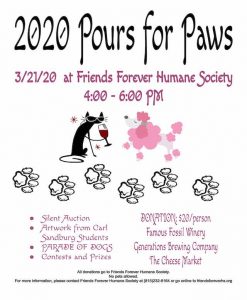 2020 Pours for Paws Flier Feb 17
